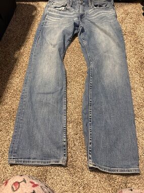 BKE Men's Light Wash Bootcut Jeans